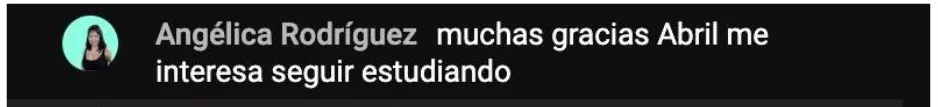 Comentario de alumna Angélica Rodríguez