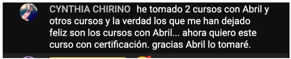 Comentario de alumna Cynthia Chirino